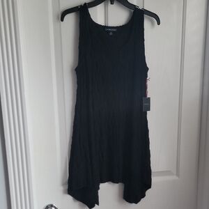 CYNTHIA ROWLEY NEW NWT Asymmetrical Black TUNIC SHIRT TOP DRESS SMALL S